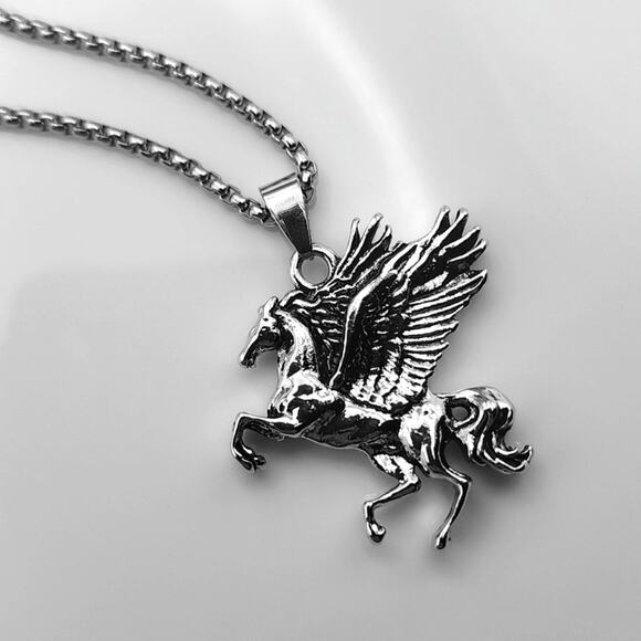 Stainless Steel Pegasus Necklace Pendant - Picture 3 of 7